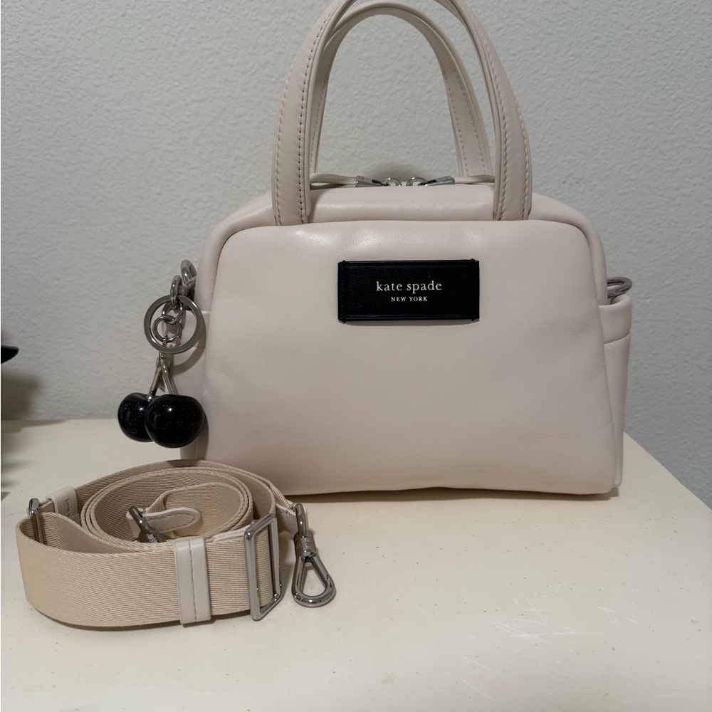 Kate Spade Puffed Smooth Leather Satchel